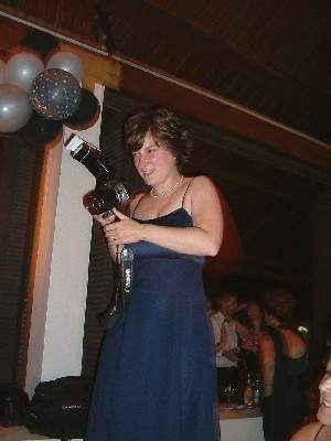 Amy Wiser and ball decorations